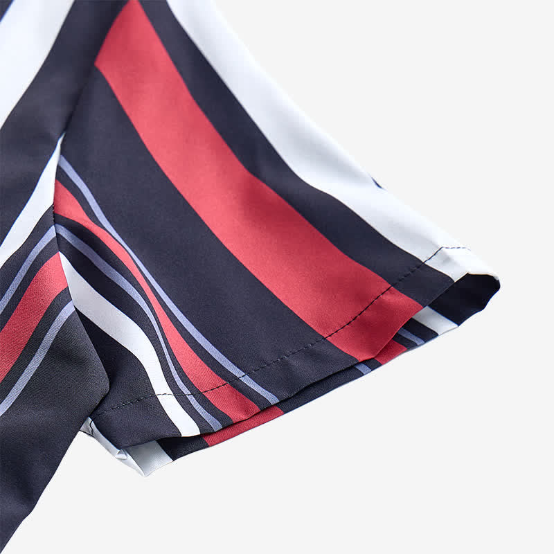 Chemise à rayures verticales rouges et noires d'inspiration rétro pour homme - image 6
