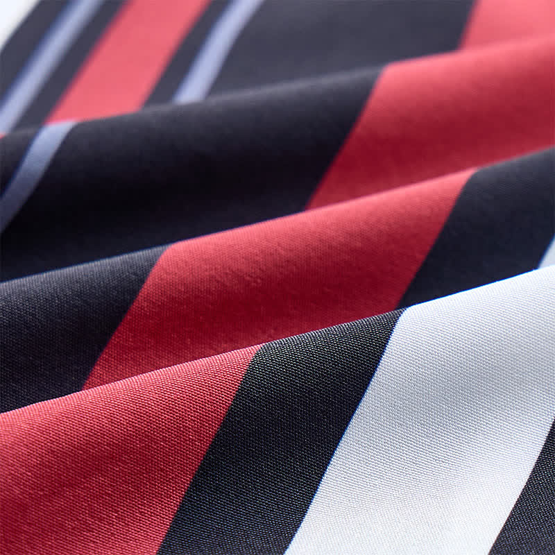 Chemise à rayures verticales rouges et noires d'inspiration rétro pour homme - image 5