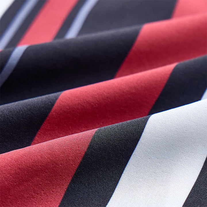 Chemise à rayures verticales rouges et noires d'inspiration rétro pour homme - image 5