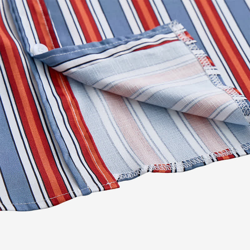 Chemise à manches longues à rayures diagonales style rodéo pour homme - image 7