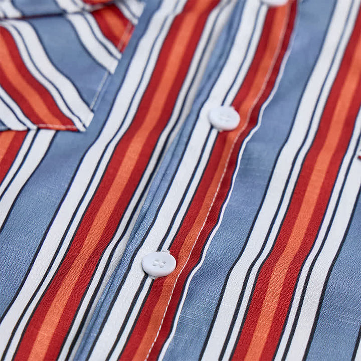 Chemise à manches longues à rayures diagonales style rodéo pour homme - image 6