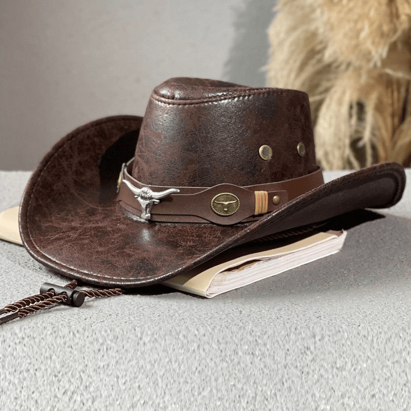 Chapeau de soleil de cowboy vintage de style américain - image 0