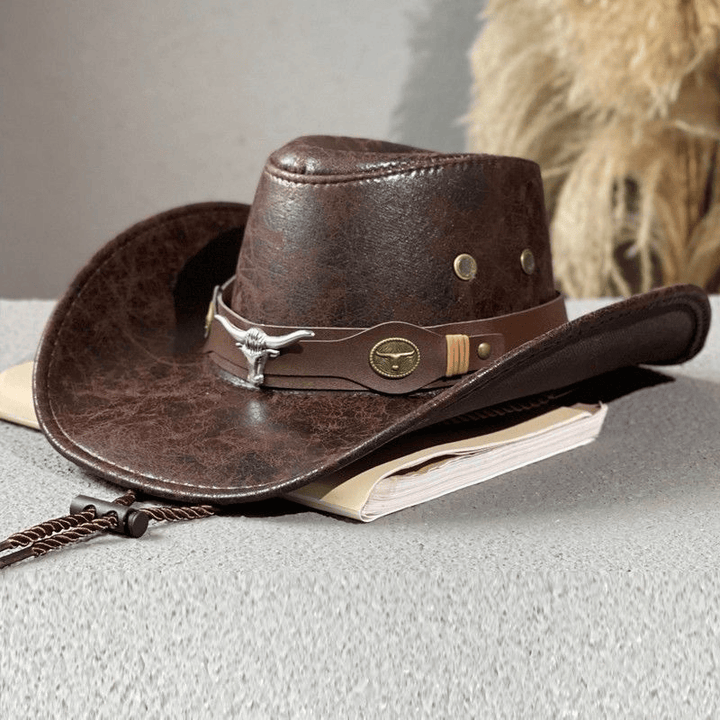 Chapeau de soleil de cowboy vintage de style américain - image 0