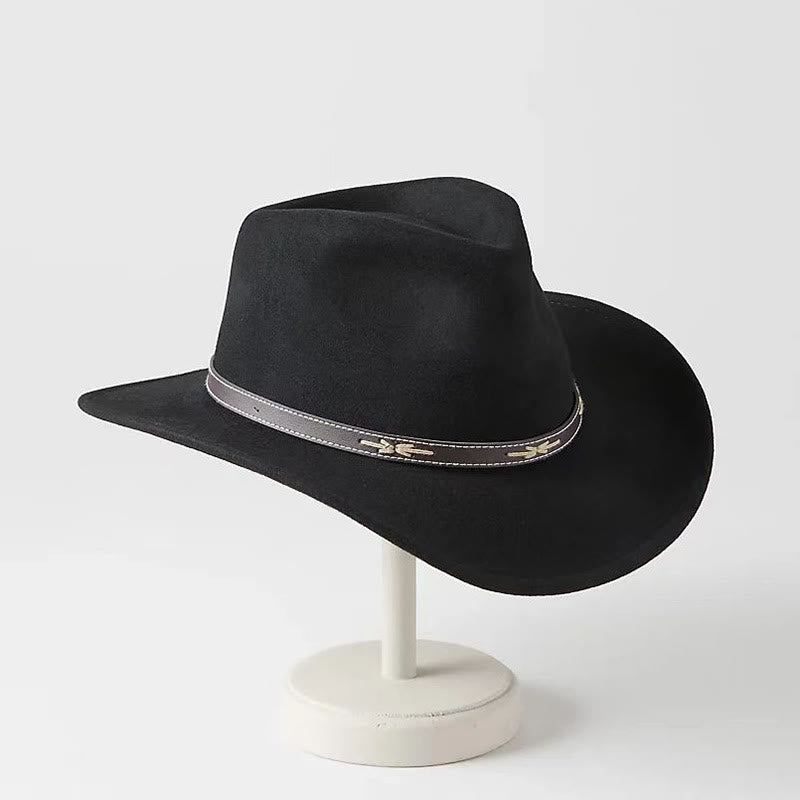 Haut-de-forme en laine style cowboy western pour homme - image 5