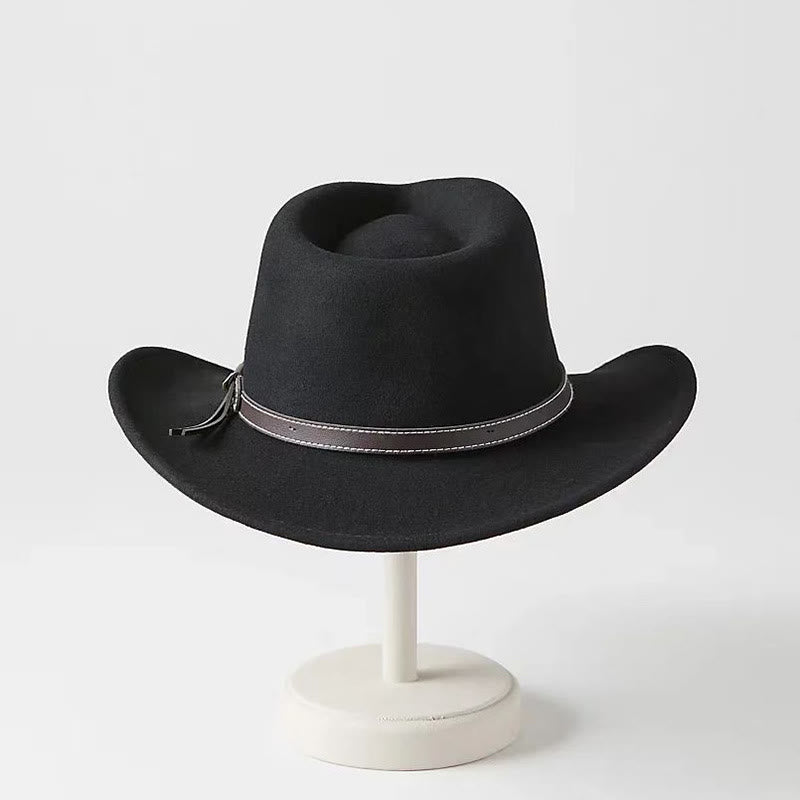 Haut-de-forme en laine style cowboy western pour homme - image 6