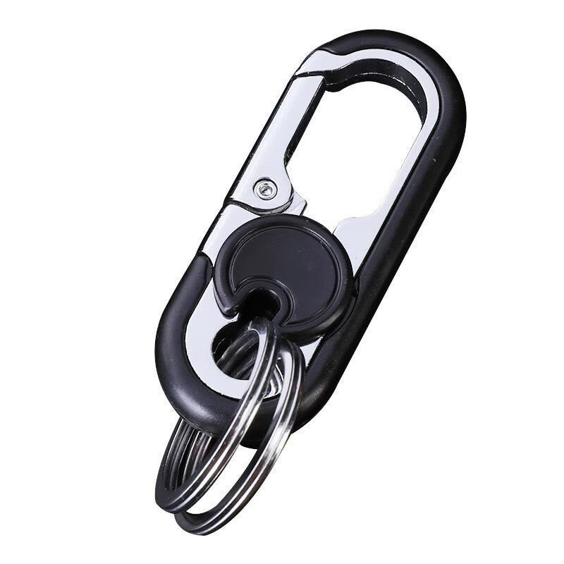 Porte-clés de voiture créatif à double anneau en métal à suspendre à la taille - image 5