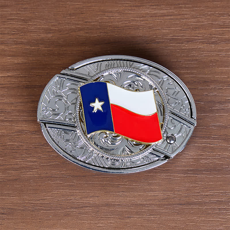 Ceinture en cuir avec boucle de couteau pliant dissimulée et drapeau du Texas à faire soi-même - image 10