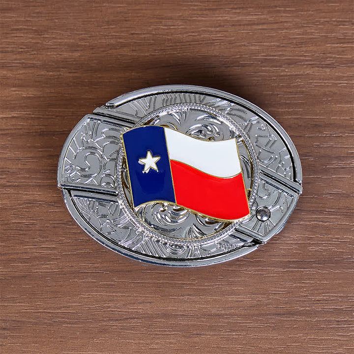 Ceinture en cuir avec boucle de couteau pliant dissimulée et drapeau du Texas à faire soi-même - image 10