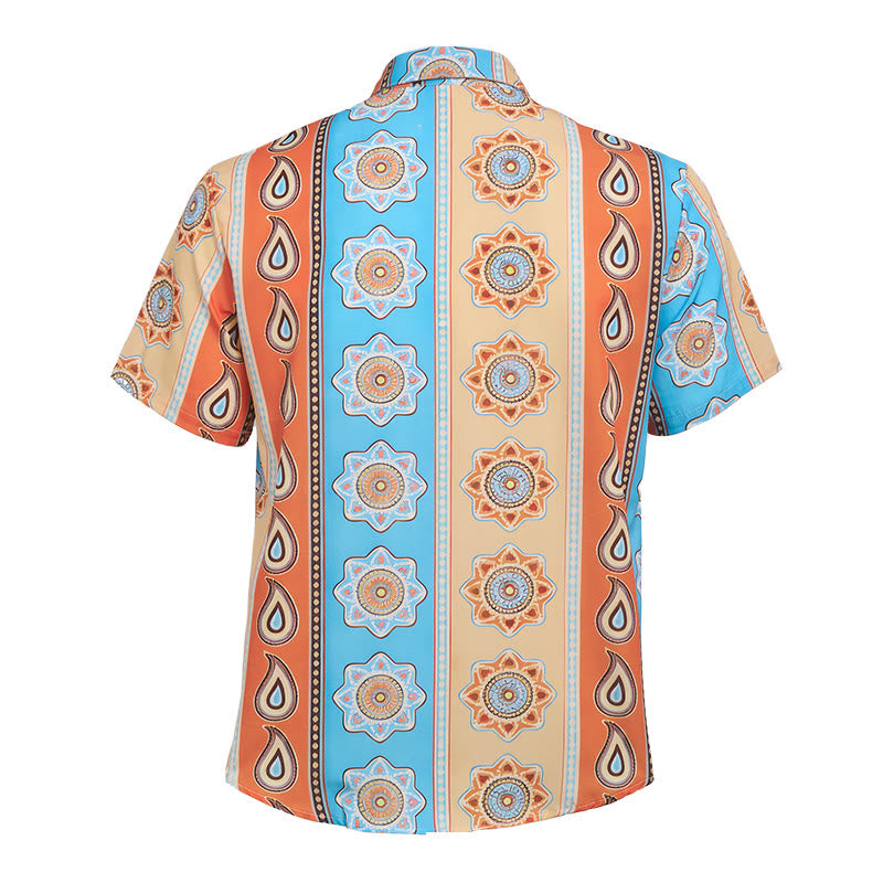 Chemise à manches courtes boutonnée à imprimé western vintage pour homme - image 10