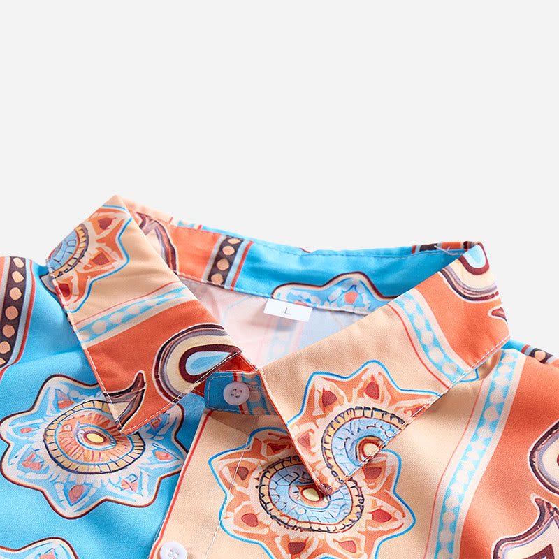 Chemise à manches courtes boutonnée à imprimé western vintage pour homme - image 8