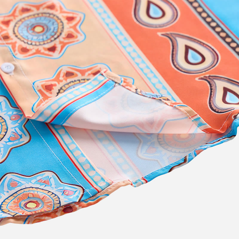 Chemise à manches courtes boutonnée à imprimé western vintage pour homme - image 4