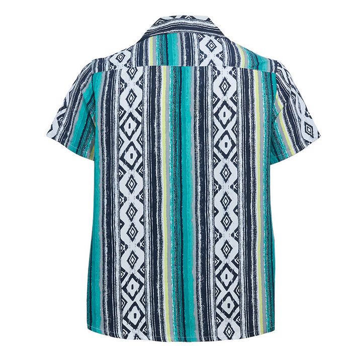 Chemise à manches courtes boutonnée à rayures pour homme, style décontracté d'été - image 9