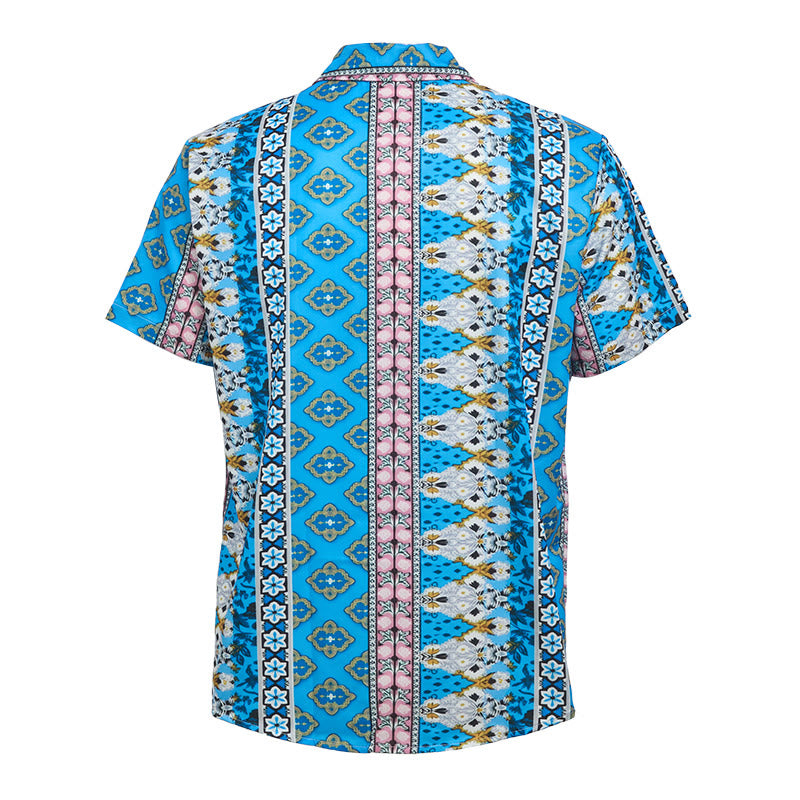 Chemise à manches courtes pour homme, imprimé western graphique d'été - image 9