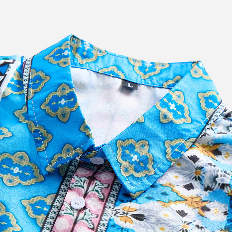 Chemise à manches courtes pour homme, imprimé western graphique d'été - image 7