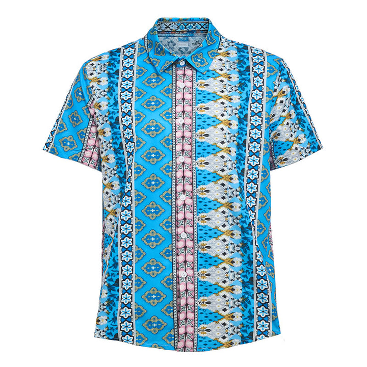Chemise à manches courtes pour homme, imprimé western graphique d'été - image 8