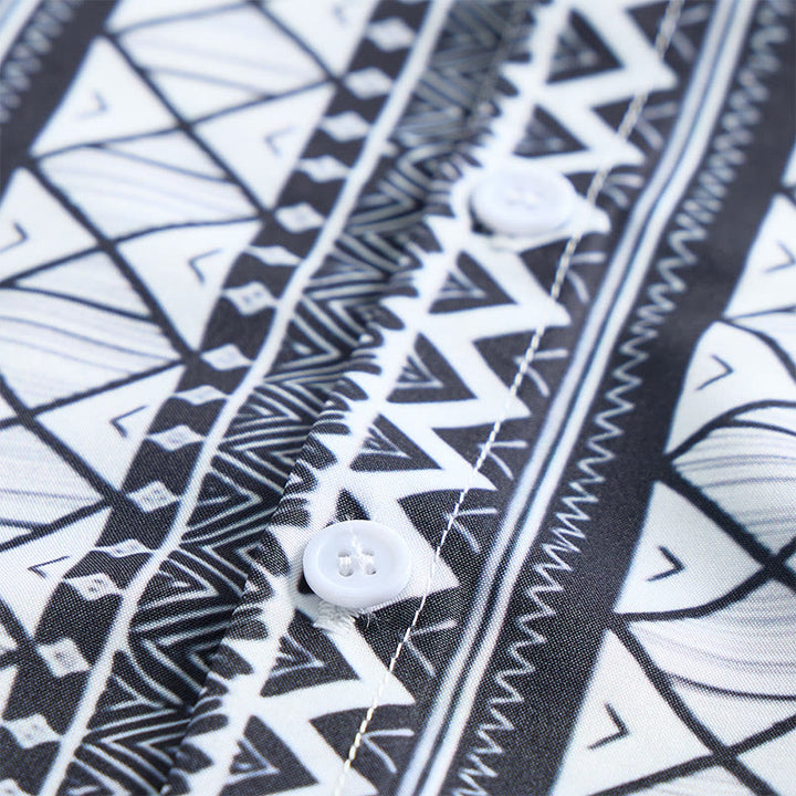 Chemise à manches courtes boutonnée à imprimé graphique décontracté pour homme, été - image 6