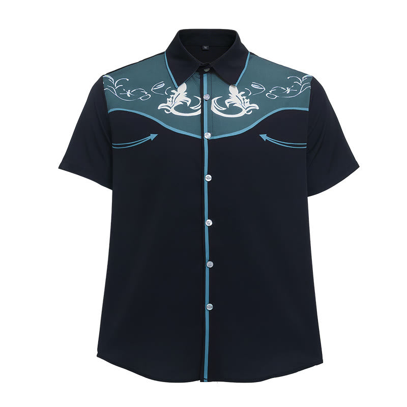 Chemise à manches courtes imprimée style western pour homme - image 19