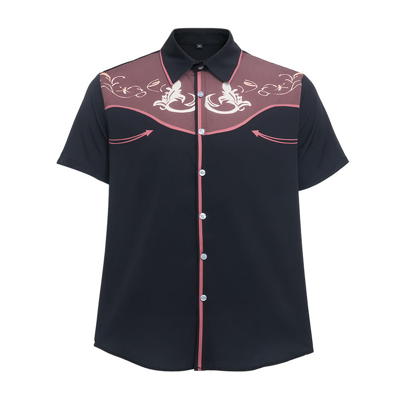 Chemise à manches courtes imprimée style western pour homme - image 17