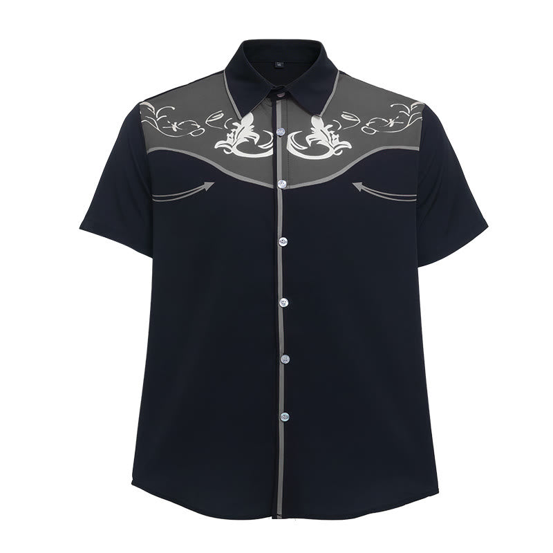 Chemise à manches courtes imprimée style western pour homme - image 20