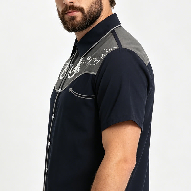 Chemise à manches courtes imprimée style western pour homme - image 9