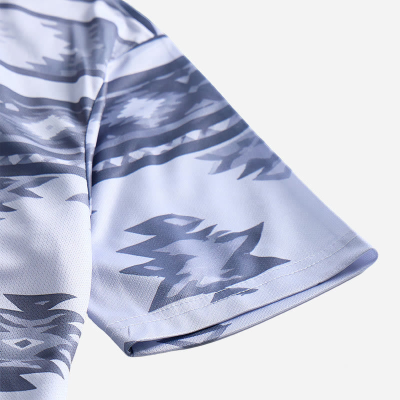 Polo décontracté à manches courtes pour homme, imprimé géométrique - image 28