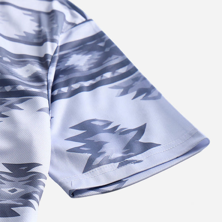 Polo décontracté à manches courtes pour homme, imprimé géométrique - image 28