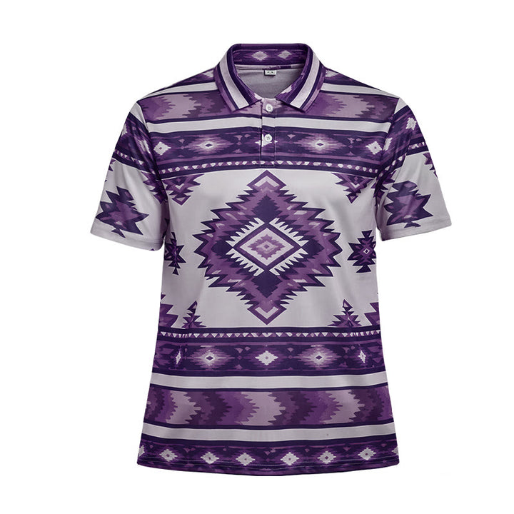 Polo décontracté à manches courtes pour homme, imprimé géométrique - image 37