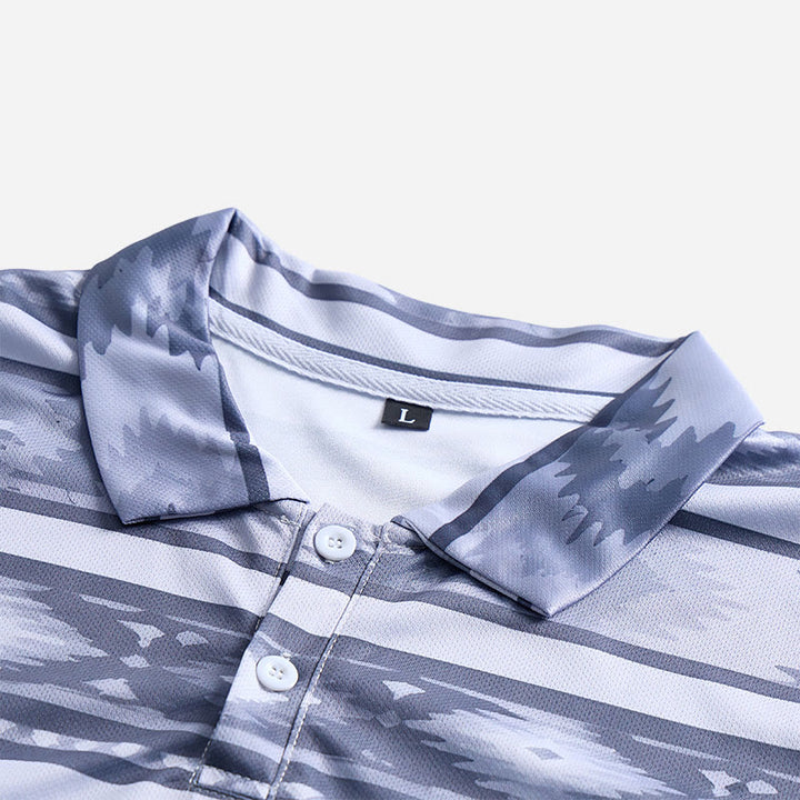 Polo décontracté à manches courtes pour homme, imprimé géométrique - image 30