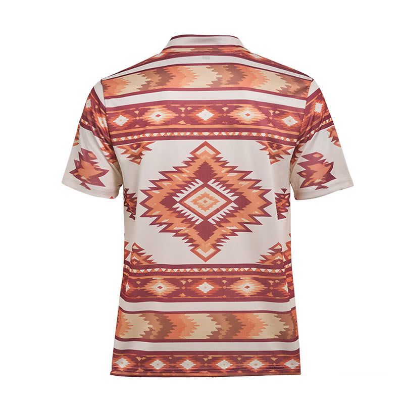 Polo décontracté à manches courtes pour homme, imprimé géométrique - image 33