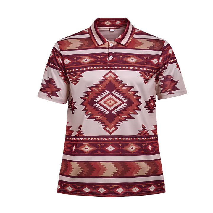 Polo décontracté à manches courtes pour homme, imprimé géométrique - image 31
