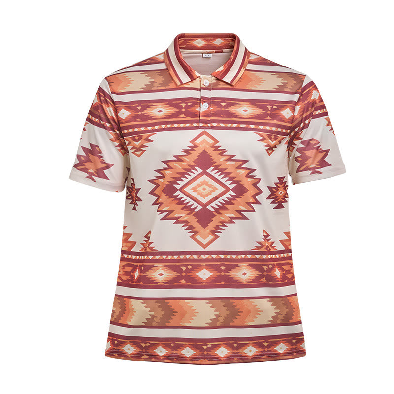 Polo décontracté à manches courtes pour homme, imprimé géométrique - image 32