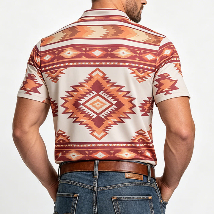 Polo décontracté à manches courtes pour homme, imprimé géométrique - image 11