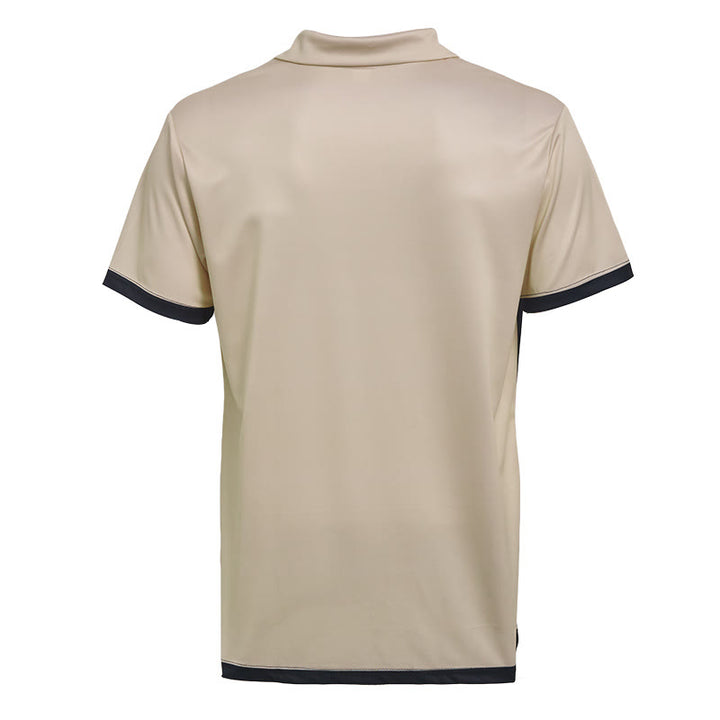 Polo à manches courtes en maille à rayures verticales vintage pour homme - image 37