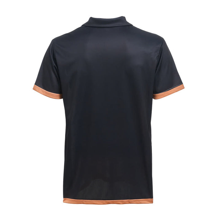 Polo à manches courtes en maille à rayures verticales vintage pour homme - image 32