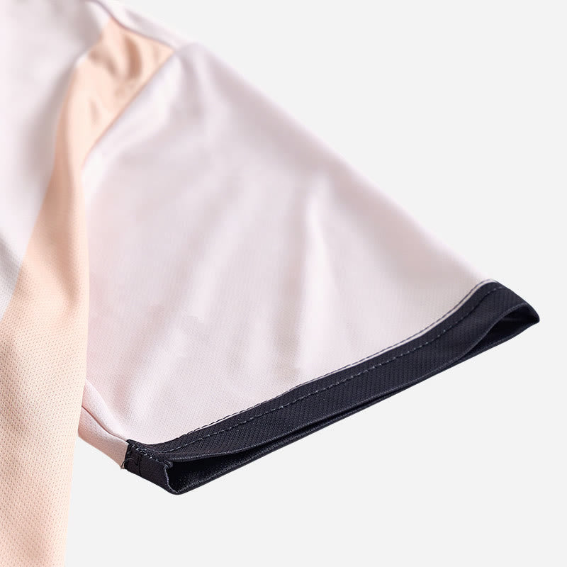 Polo à manches courtes en maille à rayures verticales vintage pour homme - image 22
