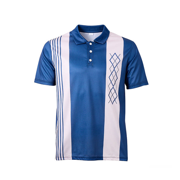 Polo décontracté à rayures vintage pour homme - image 9