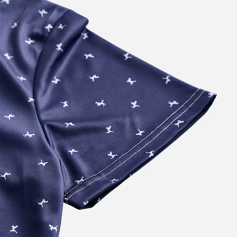 Polo décontracté à manches courtes pour homme, imprimé intégral - image 7