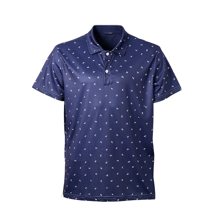 Polo décontracté à manches courtes pour homme, imprimé intégral - image 11