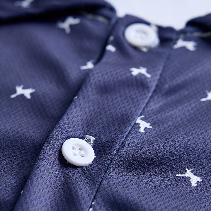 Polo décontracté à manches courtes pour homme, imprimé intégral - image 9
