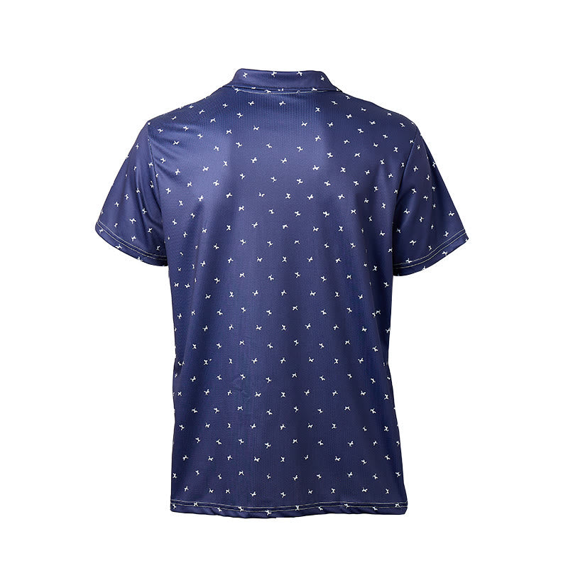Polo décontracté à manches courtes pour homme, imprimé intégral - image 12