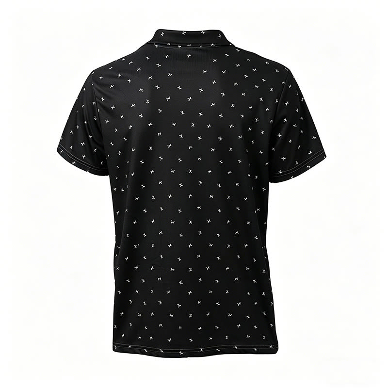Polo décontracté à manches courtes pour homme, imprimé intégral - image 5