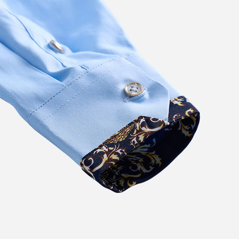 Chemise habillée formelle pour homme avec accent baroque doré - image 10