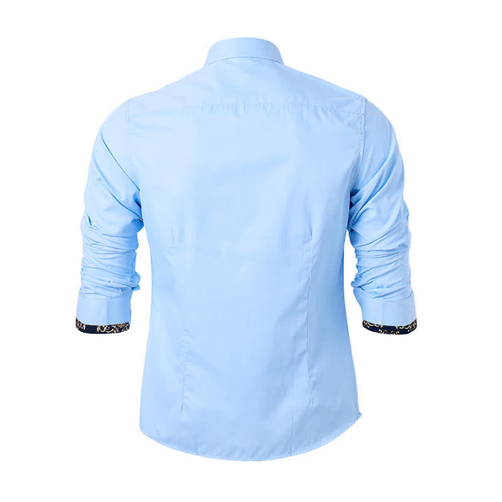 Chemise habillée formelle pour homme avec accent baroque doré - image 12