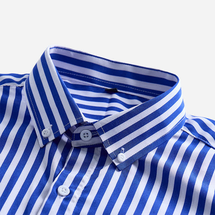 Chemise habillée classique à rayures verticales pour homme - image 5
