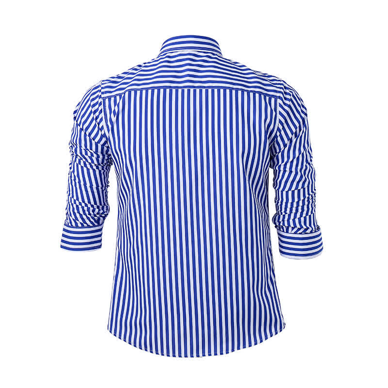 Chemise habillée classique à rayures verticales pour homme - image 10
