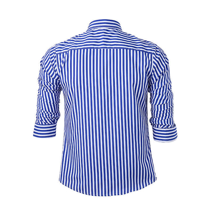 Chemise habillée classique à rayures verticales pour homme - image 10