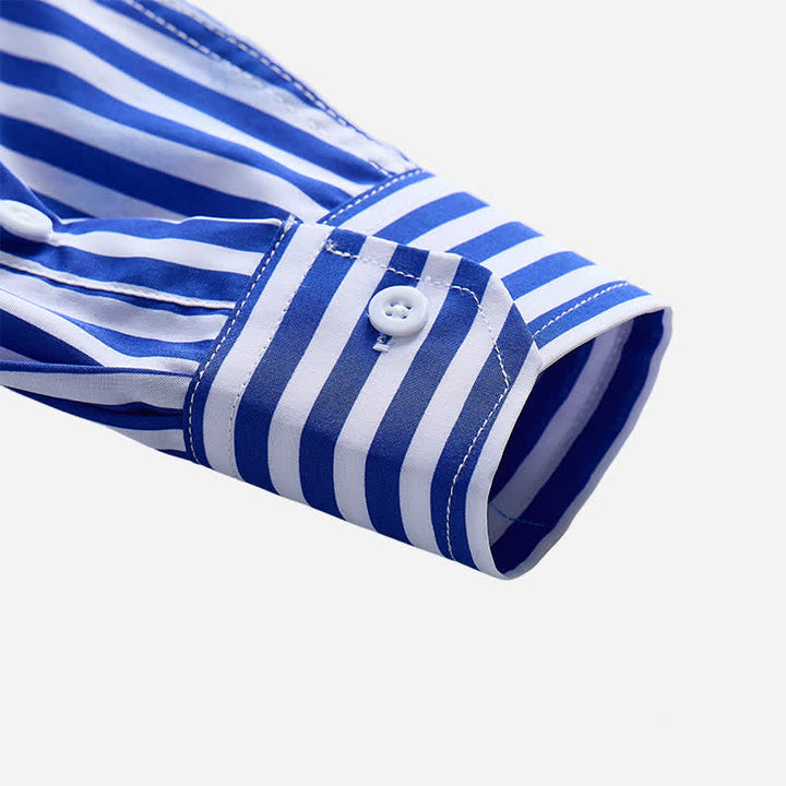 Chemise habillée classique à rayures verticales pour homme - image 8