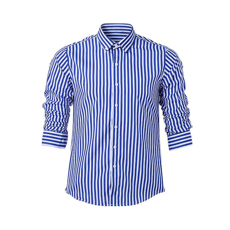 Chemise habillée classique à rayures verticales pour homme - image 9