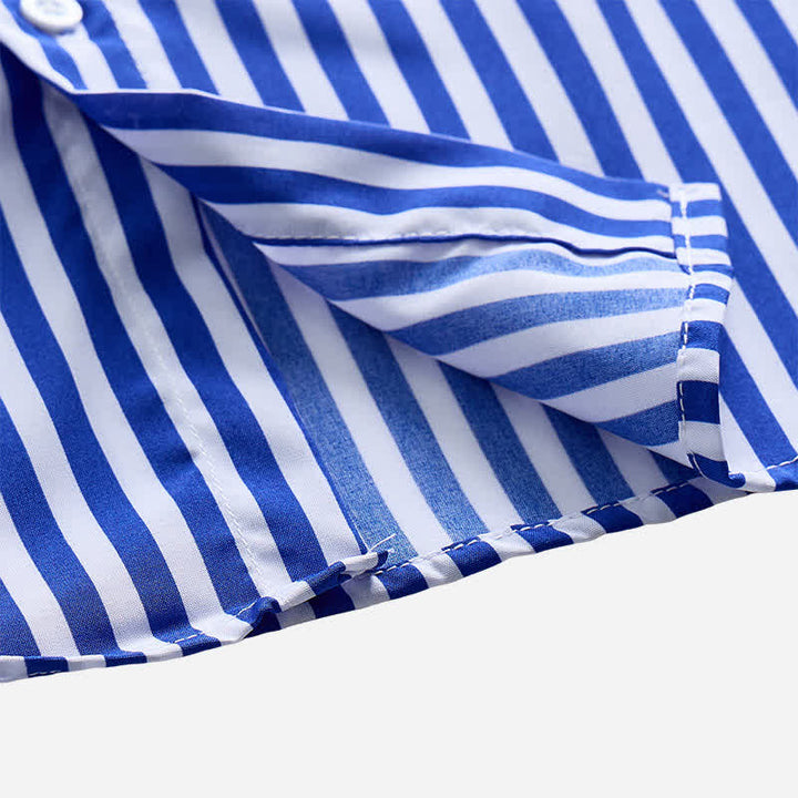 Chemise habillée classique à rayures verticales pour homme - image 7