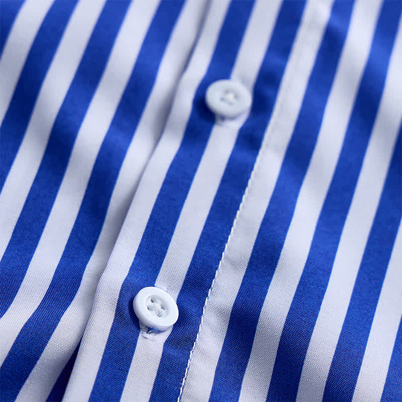 Chemise habillée classique à rayures verticales pour homme - image 6